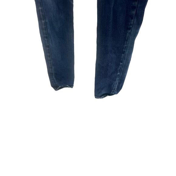 Lucky Brand Dark Wash Blue Distressed Denim Skinny Jeans Women's Size 6/28 - Picture 3 of 10